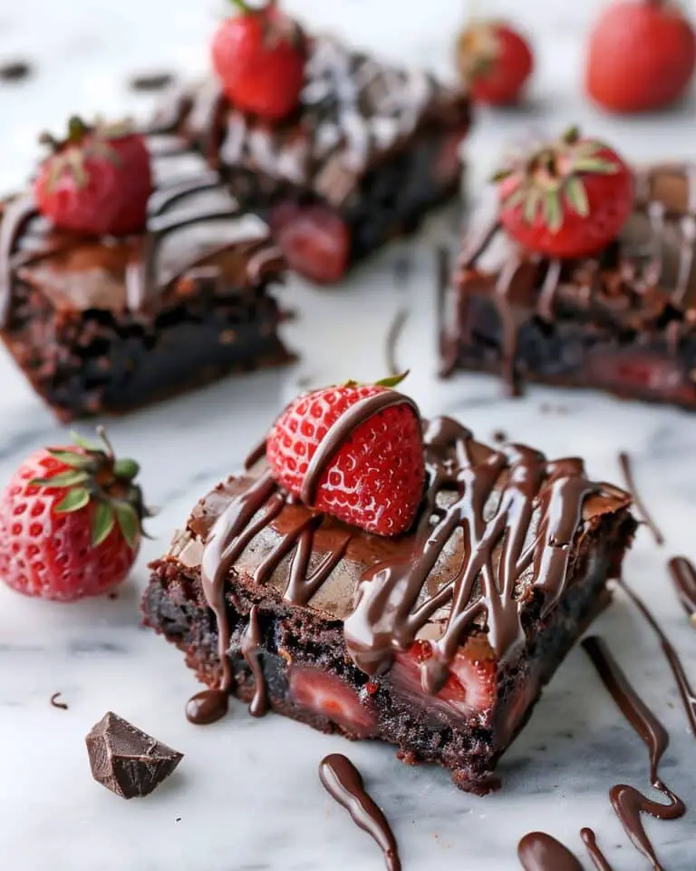 Chocolate Covered Strawberry Brownies