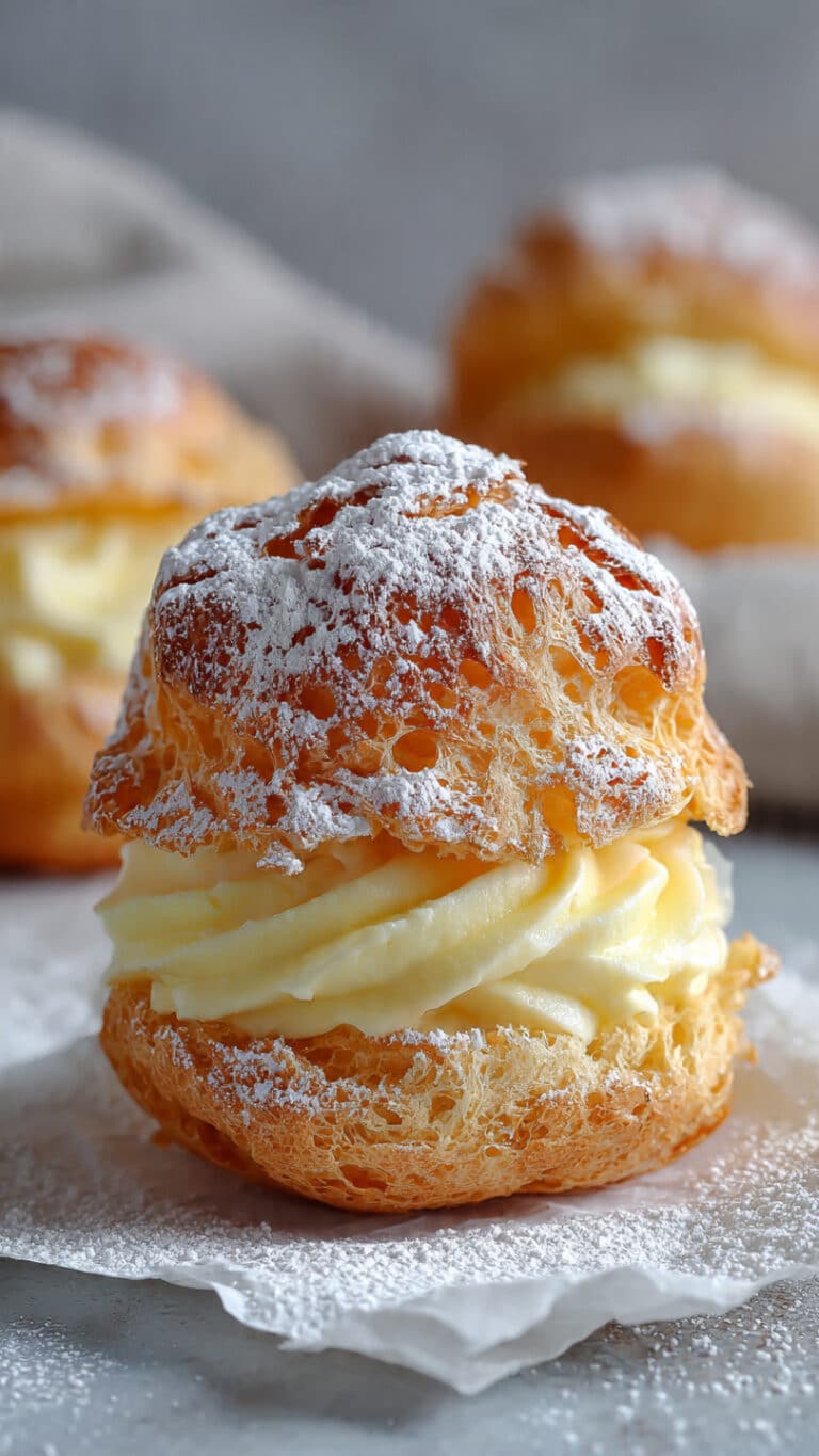 Special Italian Cream Puffs with Custard Filling