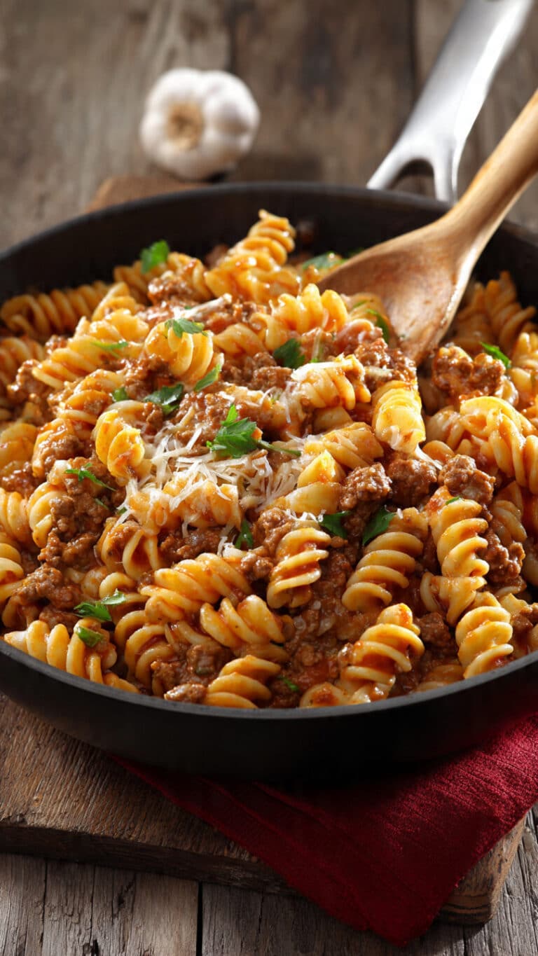 Sloppy Cheeseburger Pasta