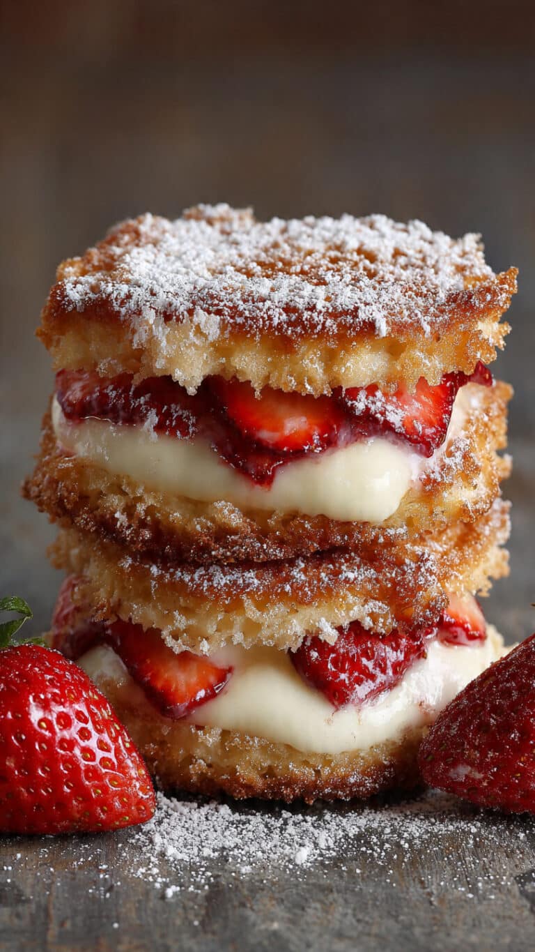 Fried Strawberry Cheesecake Sandwiches