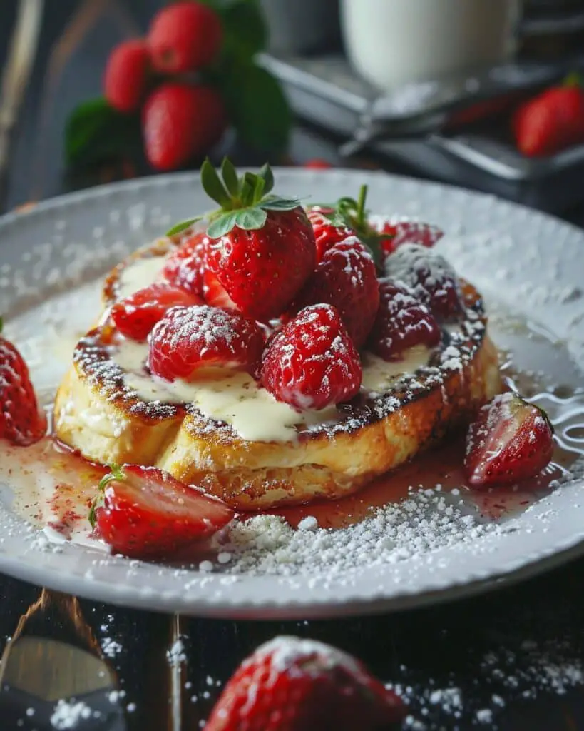 Baked Strawberries and Cream French Toast