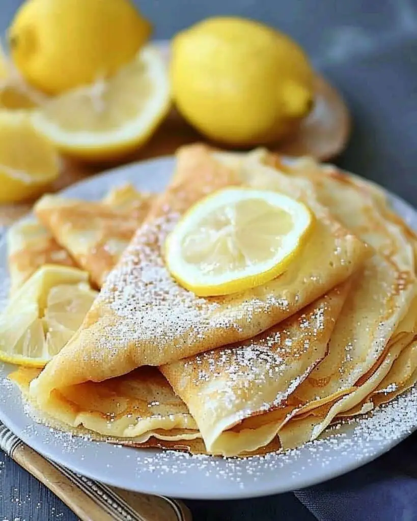 Lemon Sugar Dessert Crepes