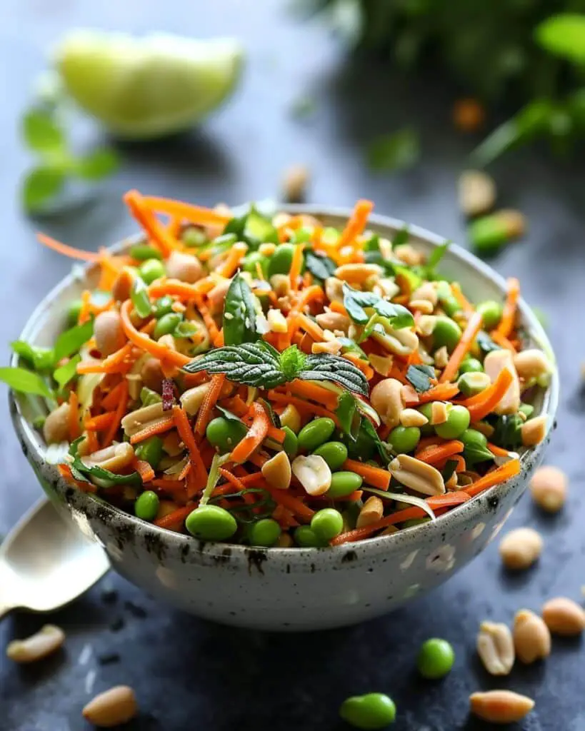 Asian Edamame Peanut Crunch Salad