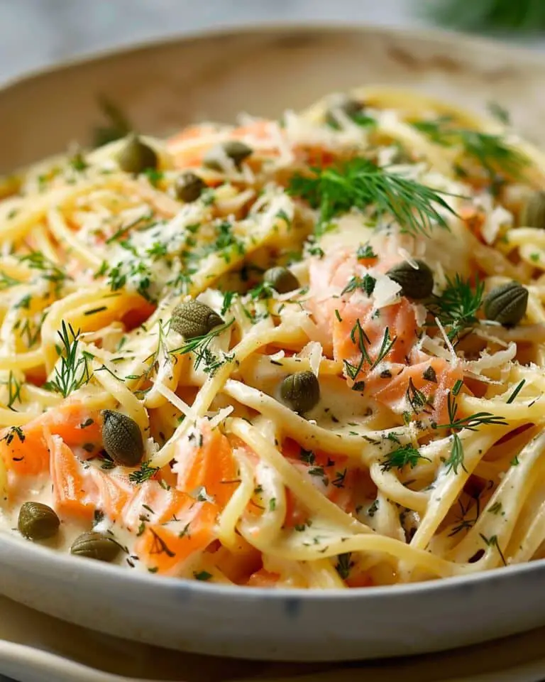 Smoked Salmon Pasta with Capers and Dill