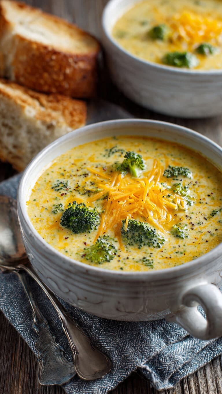 Healthy Broccoli Cheddar Soup