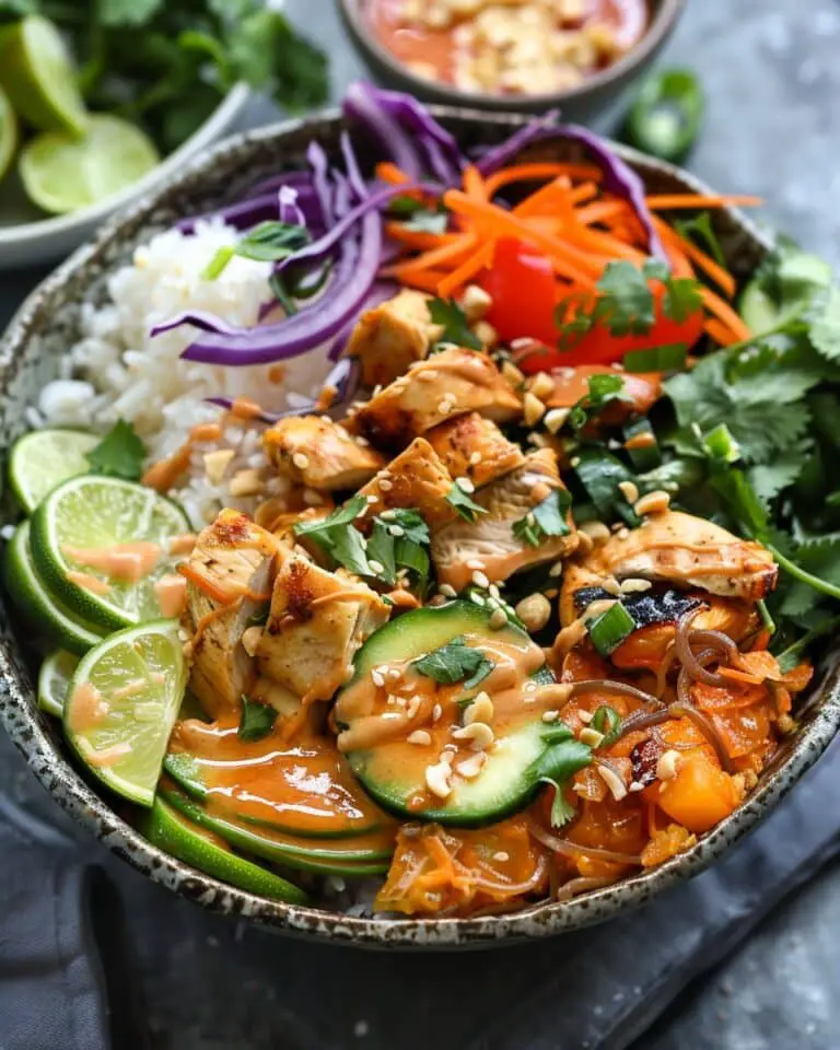Thai Peanut Chicken Buddha Bowl