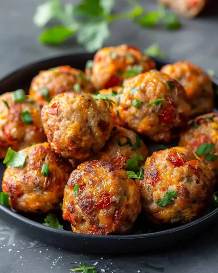 Spicy Rotel Cream Cheese Sausage Balls