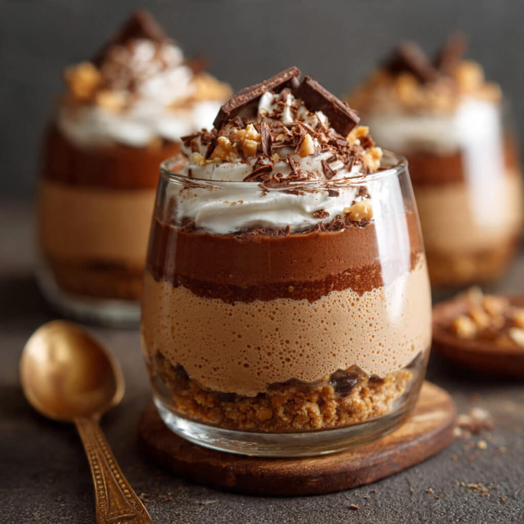 Peanut Butter & Chocolate Cottage Cheese Mousse