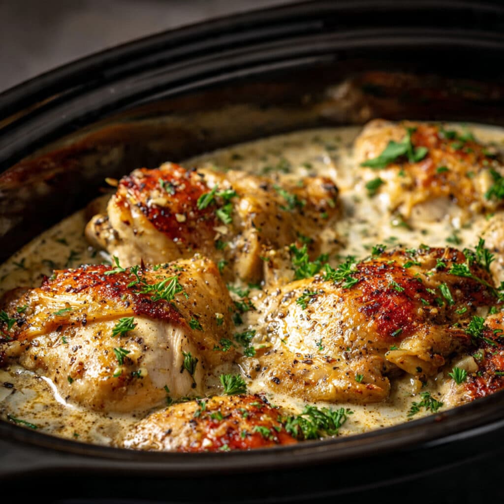 Crockpot Creamy Garlic Chicken
