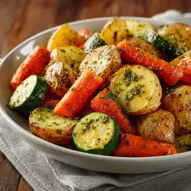 Garlic Herb Roasted Potatoes Recipe with Carrots and Zucchini