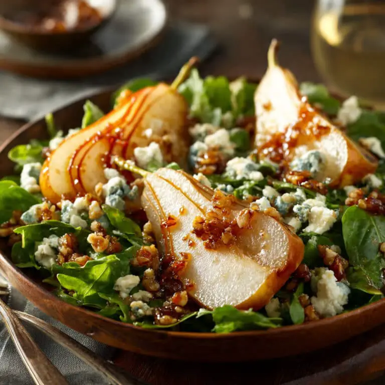 Caramelized Pear and Blue Cheese Salad