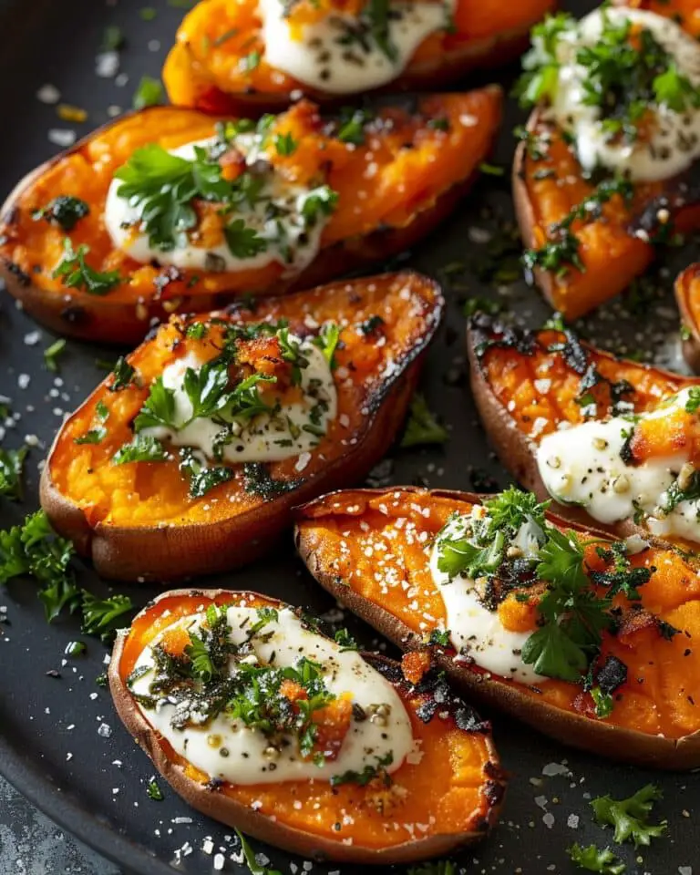 Crispy Herbed Sweet Potatoes with Garlic Lemon Aioli