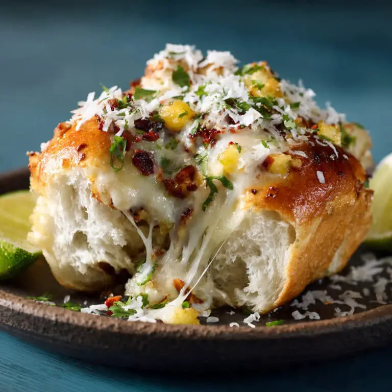 Melted Hawaiian Roll Cheese Pull