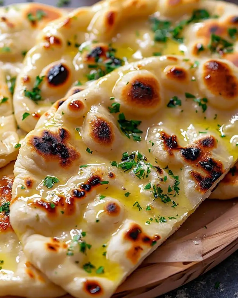 Buttery Garlic Naan Bread