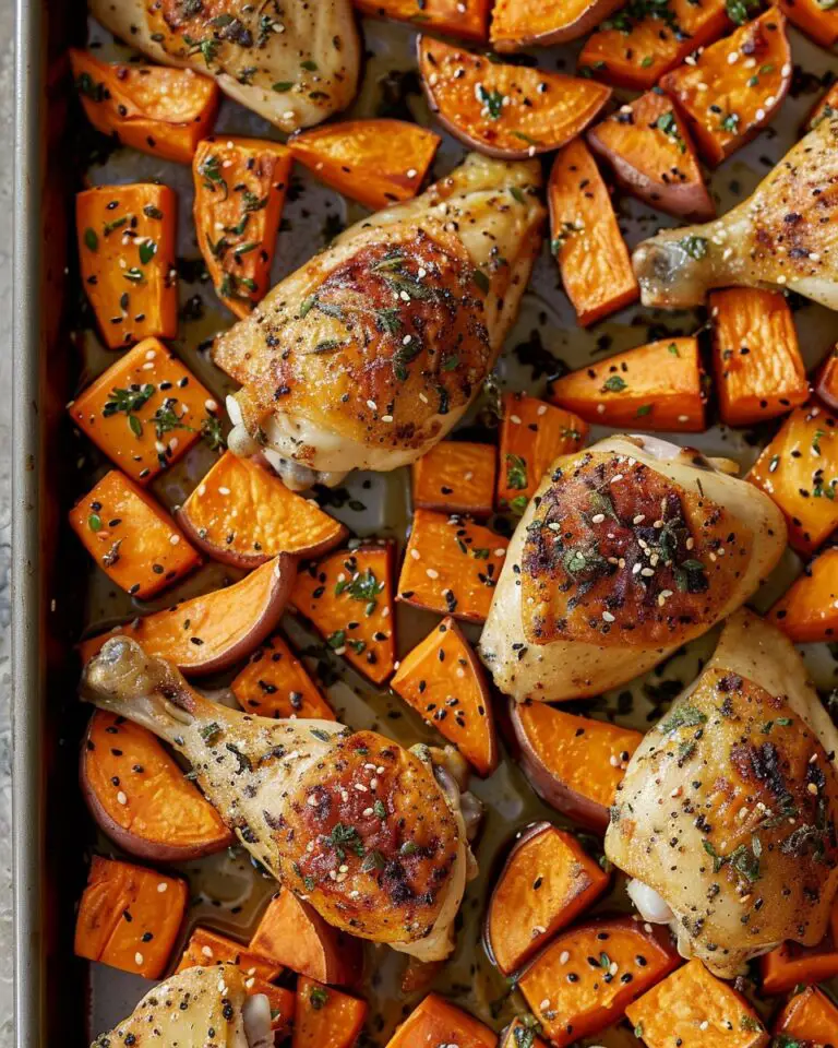 Sheet-Pan Miso Chicken & Sweet Potatoes