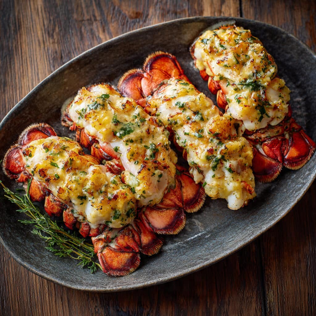 Creamy Garlic Butter Lobster Tails