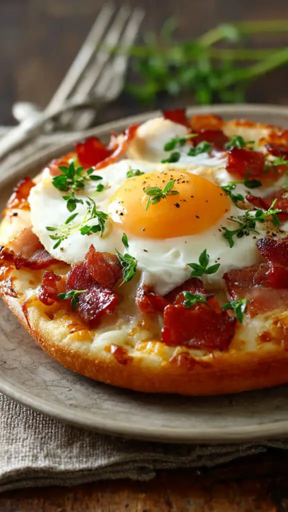 English Muffin Breakfast Pizza