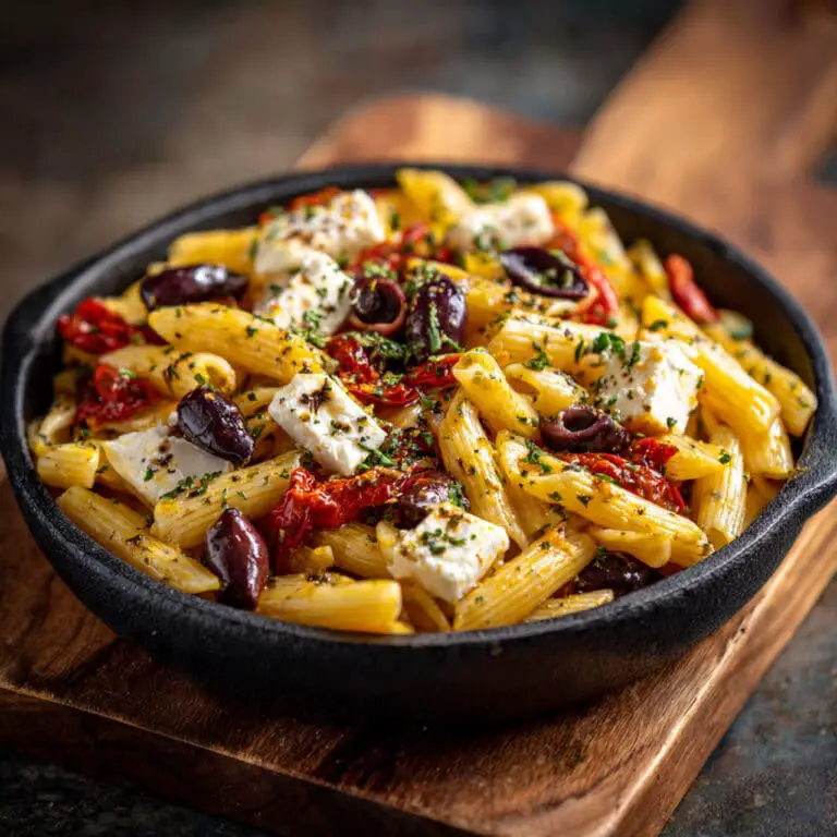 Greek Pasta with Feta and Olives