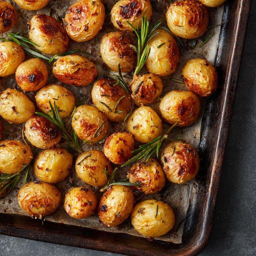 Crispy Rosemary Roasted Baby Potatoes