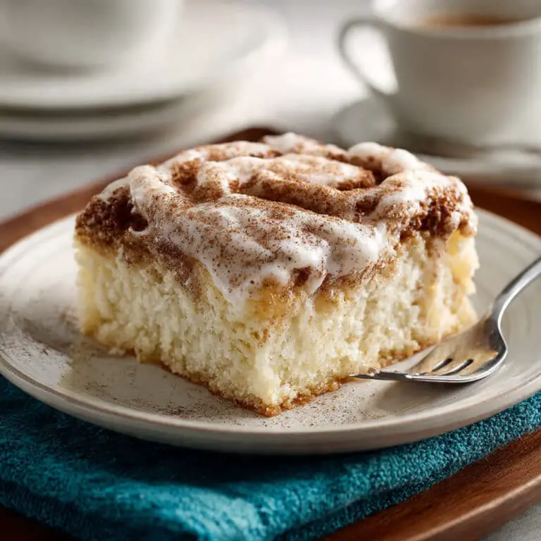 Cinnamon Roll Poke Cake