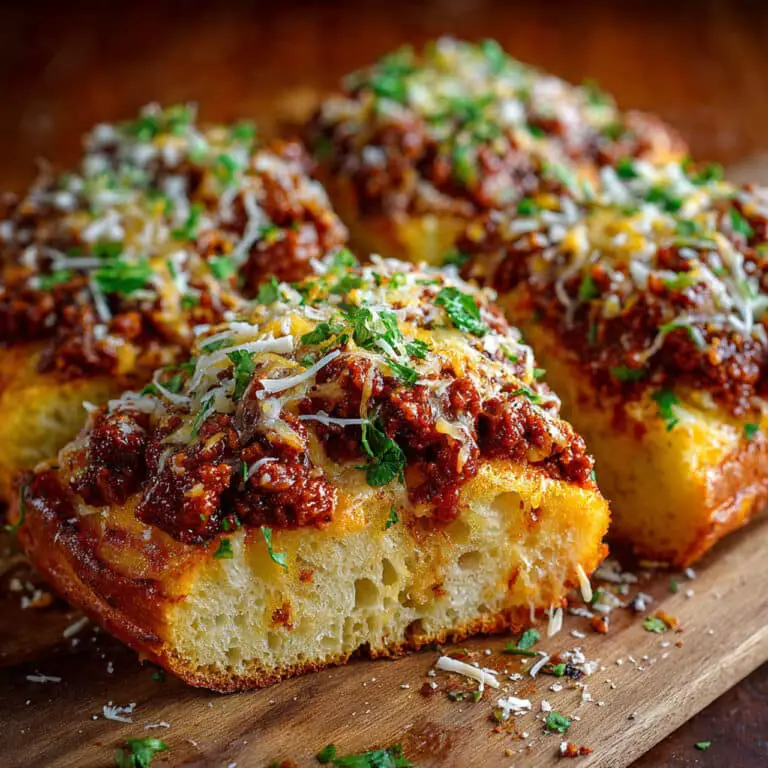 Sloppy Joe Garlic Bread