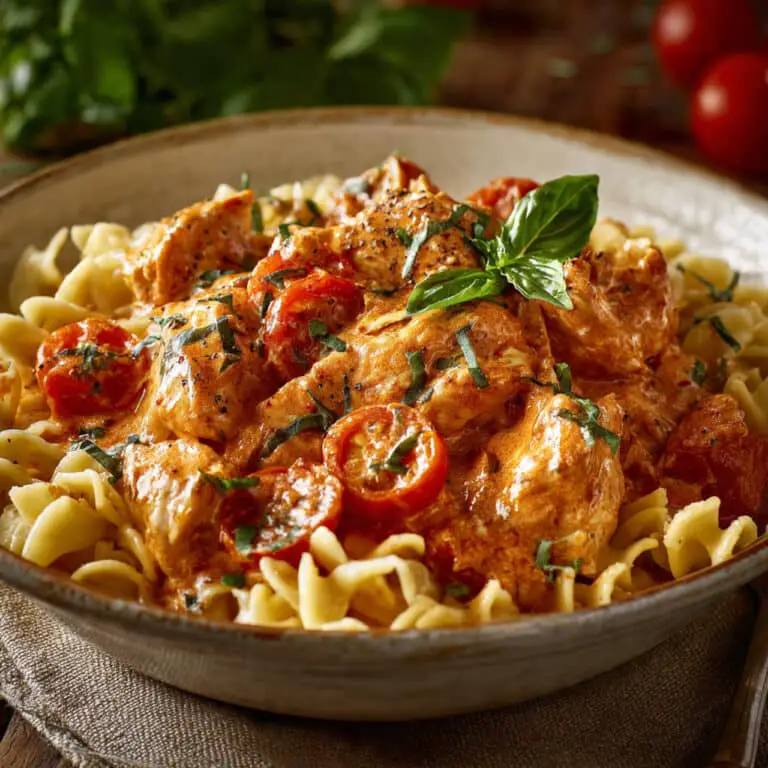Slow Cooker Creamy Tomato Basil Chicken
