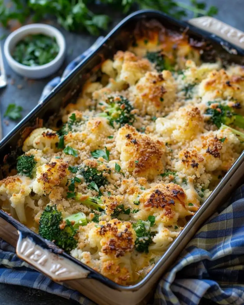 Chicken, Cauliflower & Broccoli Bake