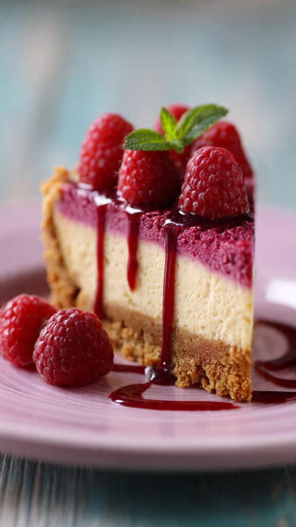 Raspberry Vegan Cheesecake