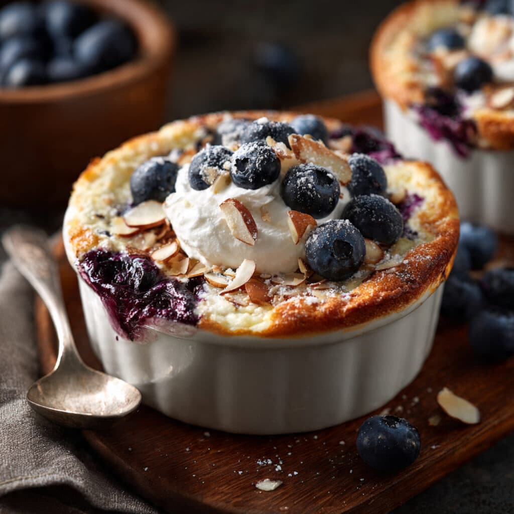 Creamy Baked Blueberry Cottage Cheese Bowls