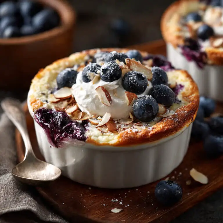 Creamy Baked Blueberry Cottage Cheese Bowls
