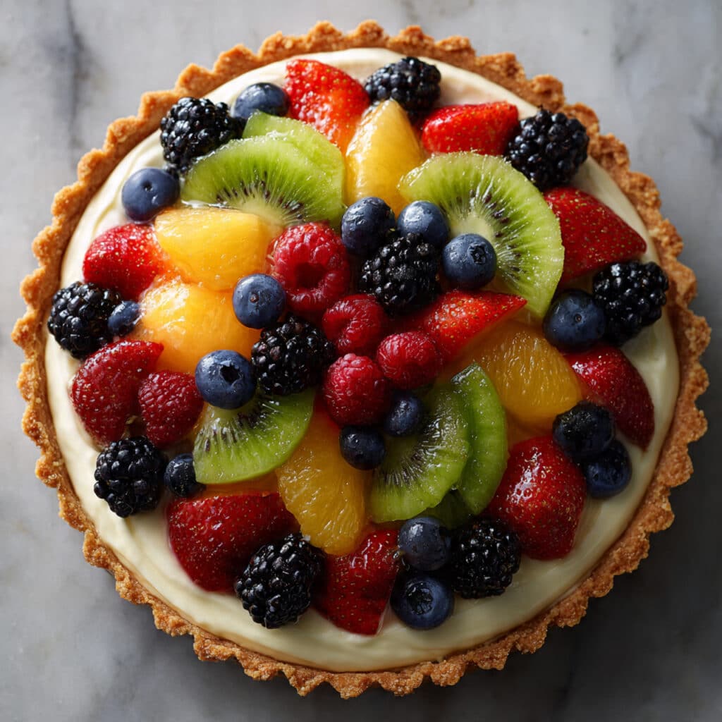 Fresh Fruit Tart with Vanilla Mascarpone Cream