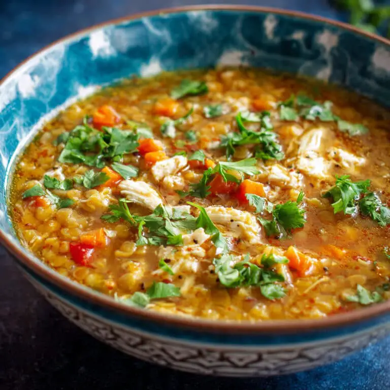 High Protein Chicken Lentil Soup