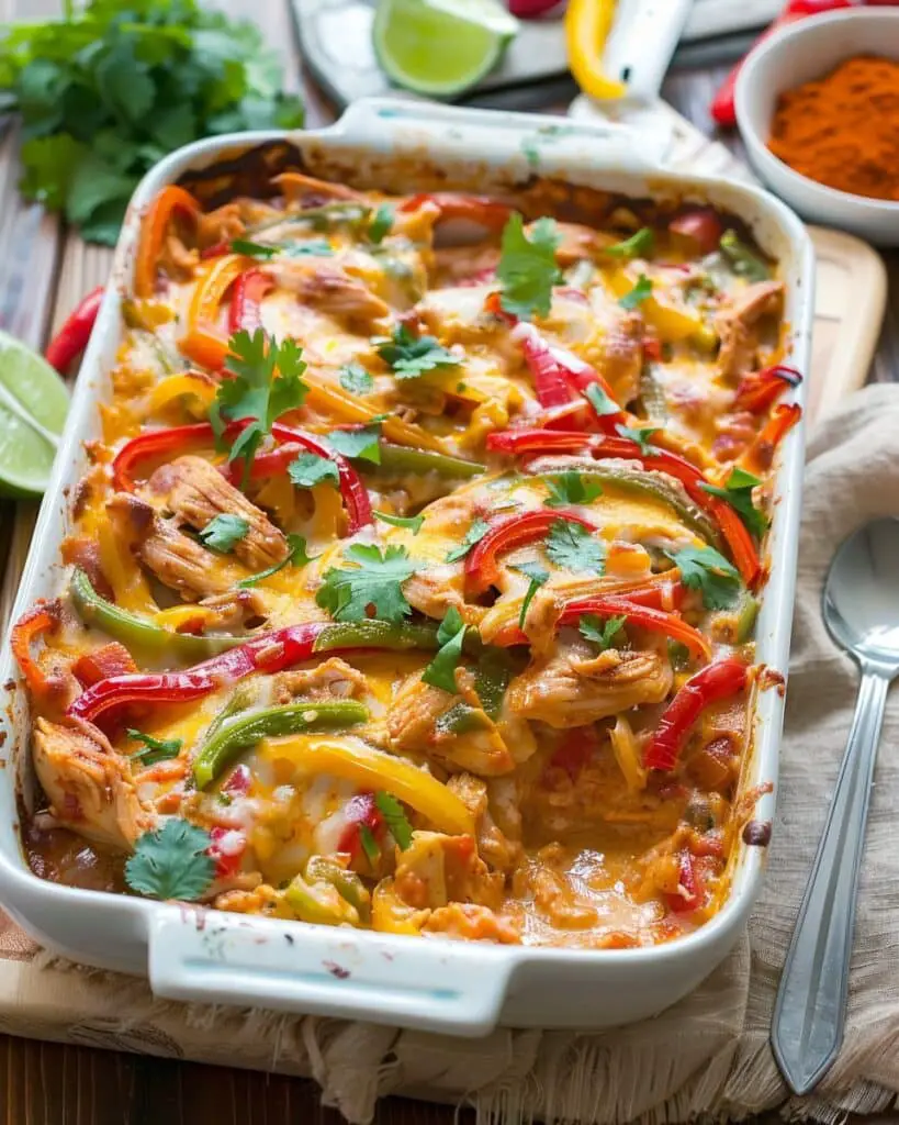 Mexican Chicken Fajita Casserole