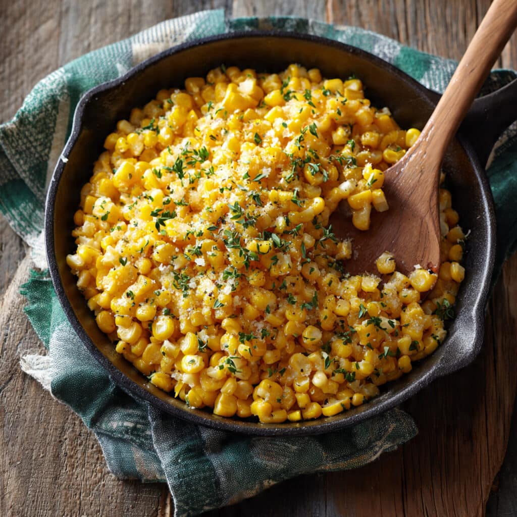 Easy Skillet Corn with Honey Butter