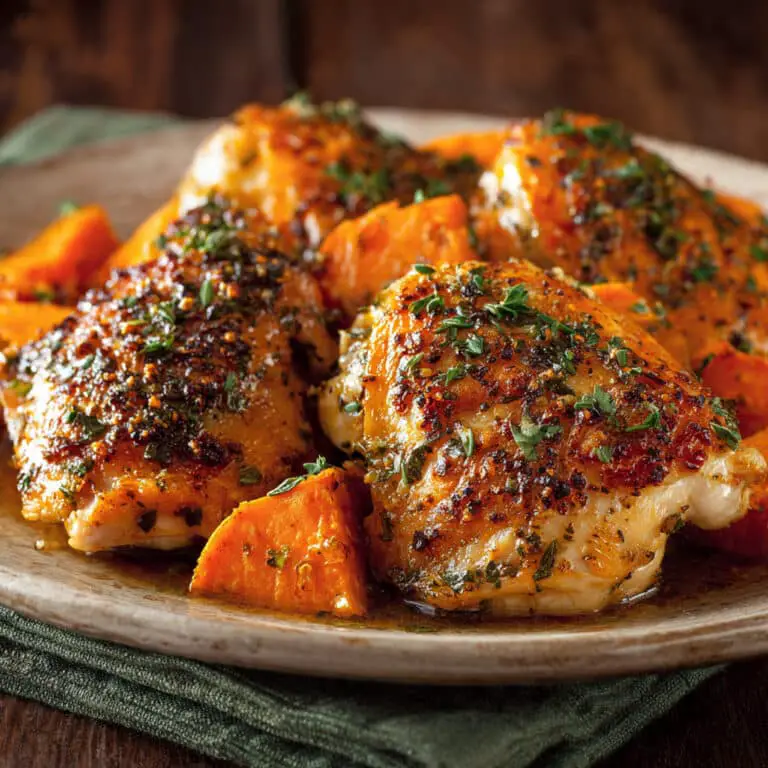 Easy Honey Garlic Chicken with Sweet Potato