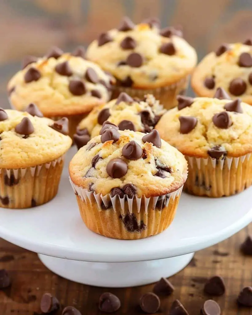3-Ingredient Easy Banana Chocolate Chip Muffins