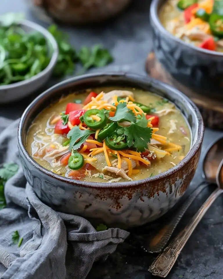 Cozy Crock Pot Green Enchilada Chicken Soup