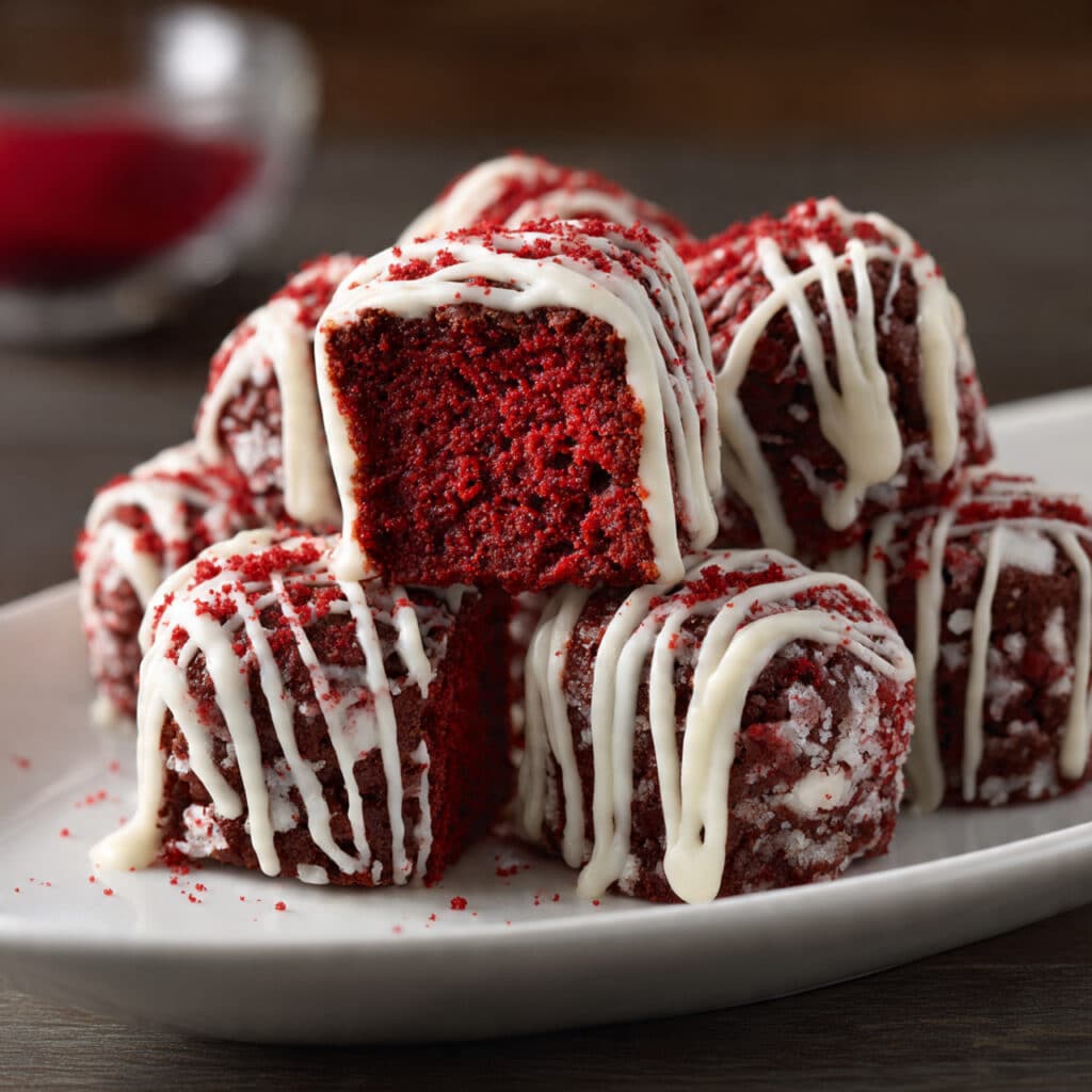 Sweet Red Velvet Brownie Bites