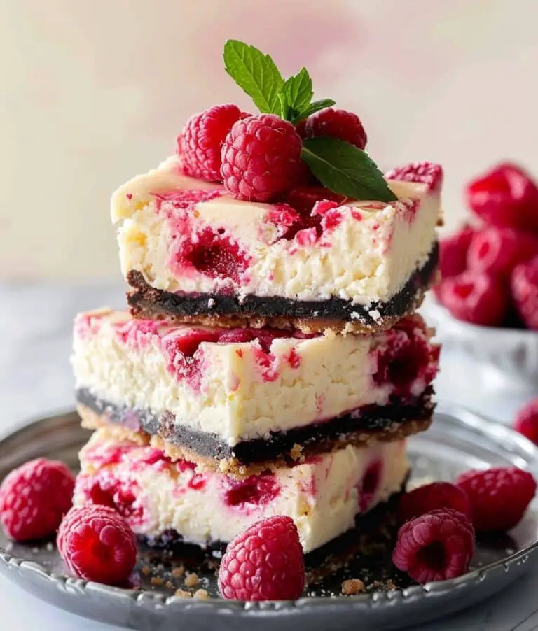 White Chocolate Raspberry Cheesecake Bars