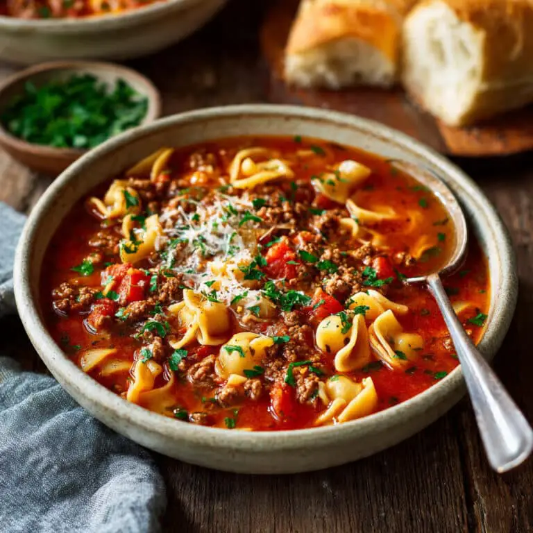 Italian Ground Beef Pasta Soup