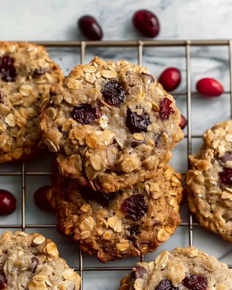 Big Fat Dark Chocolate Cranberry Oatmeal Cookies