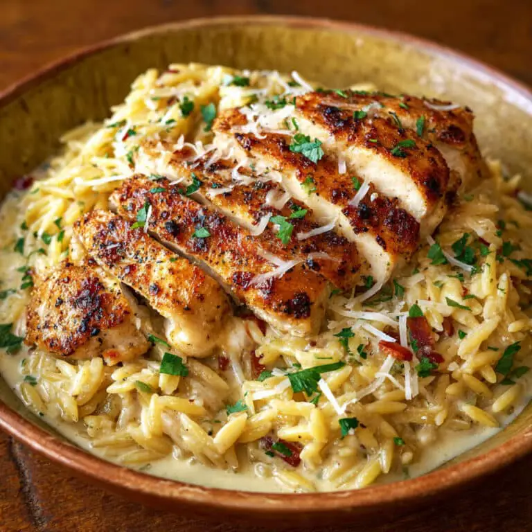 Creamy Parmesan Chicken and Orzo