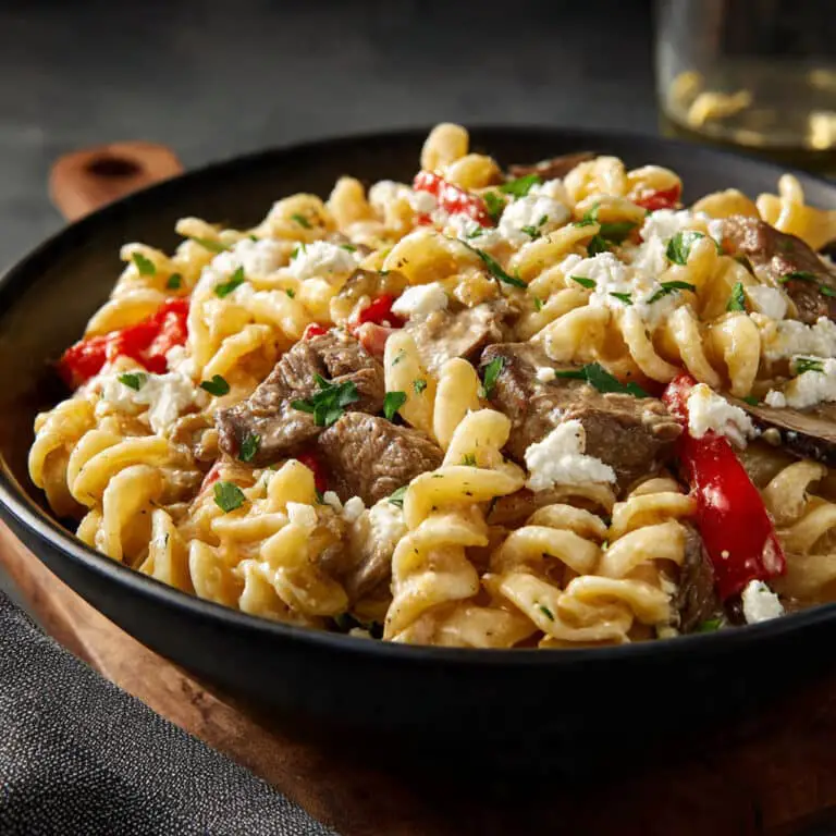Delicious Philly Cheese Steak Pasta