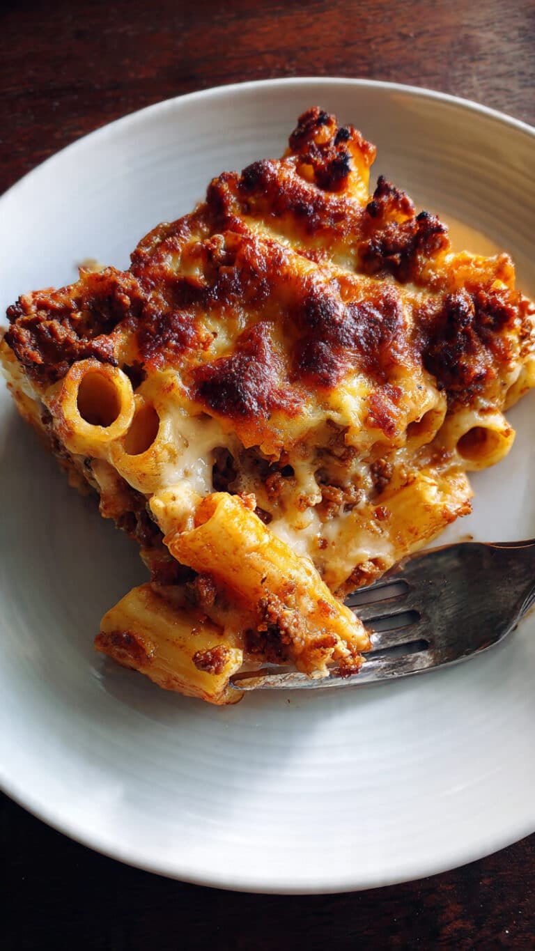 Baked Rigatoni with Meat Sauce