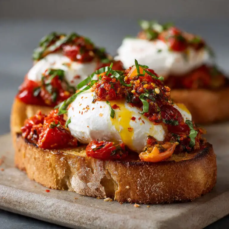 Zaalouk Toasts with Burrata