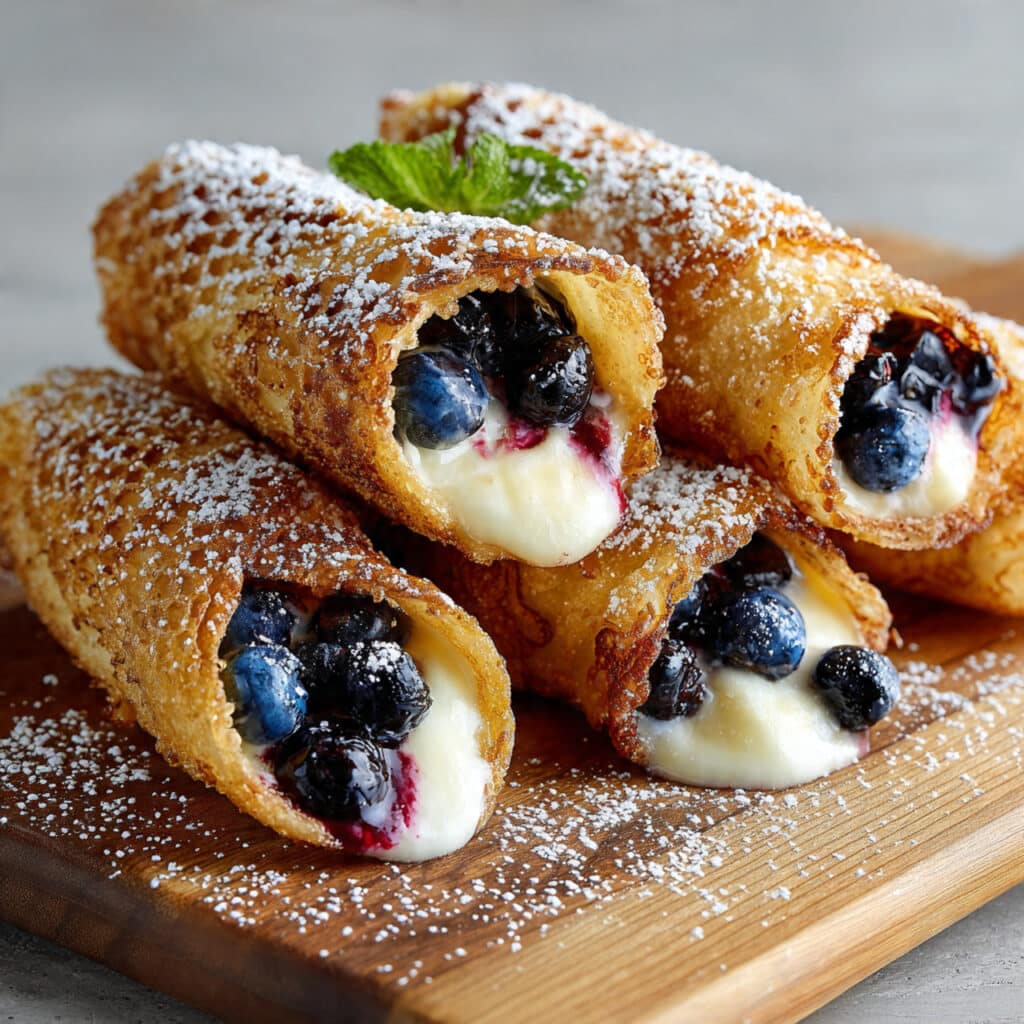 Blueberry Cream Cheese Egg Rolls