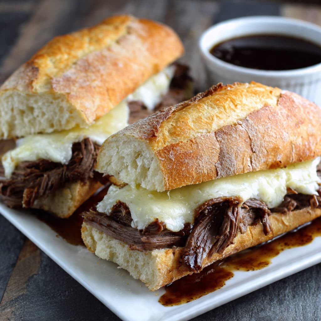 Crockpot French Dip Sandwiches