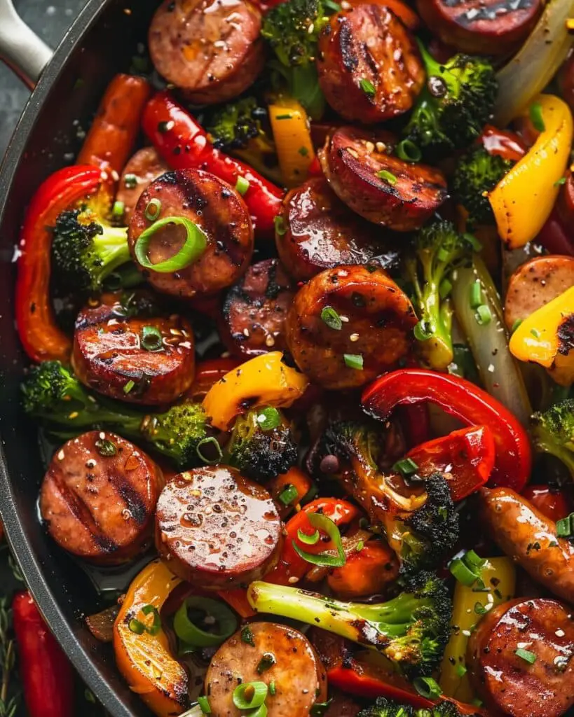 Easy One-Pan Honey Garlic Kielbasa & Veggies