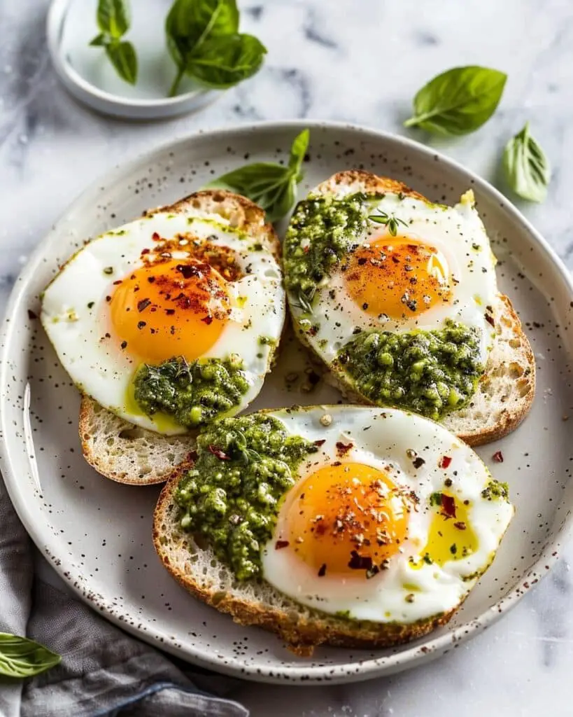 Easy Pesto Eggs