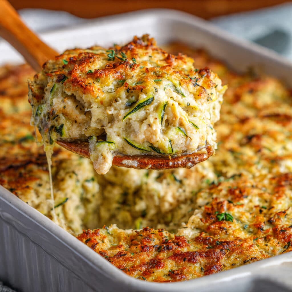 High Protein Chicken Zucchini Bake